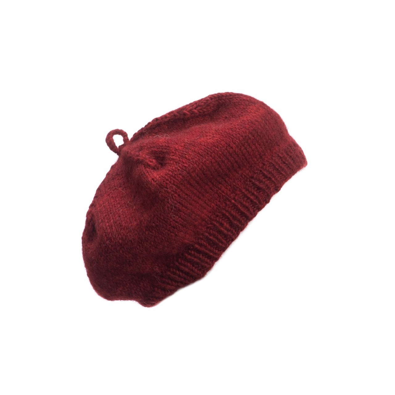 芬蘭 MYSSYFARMI BERET成人手工羊毛貝雷帽 (越橘紅)