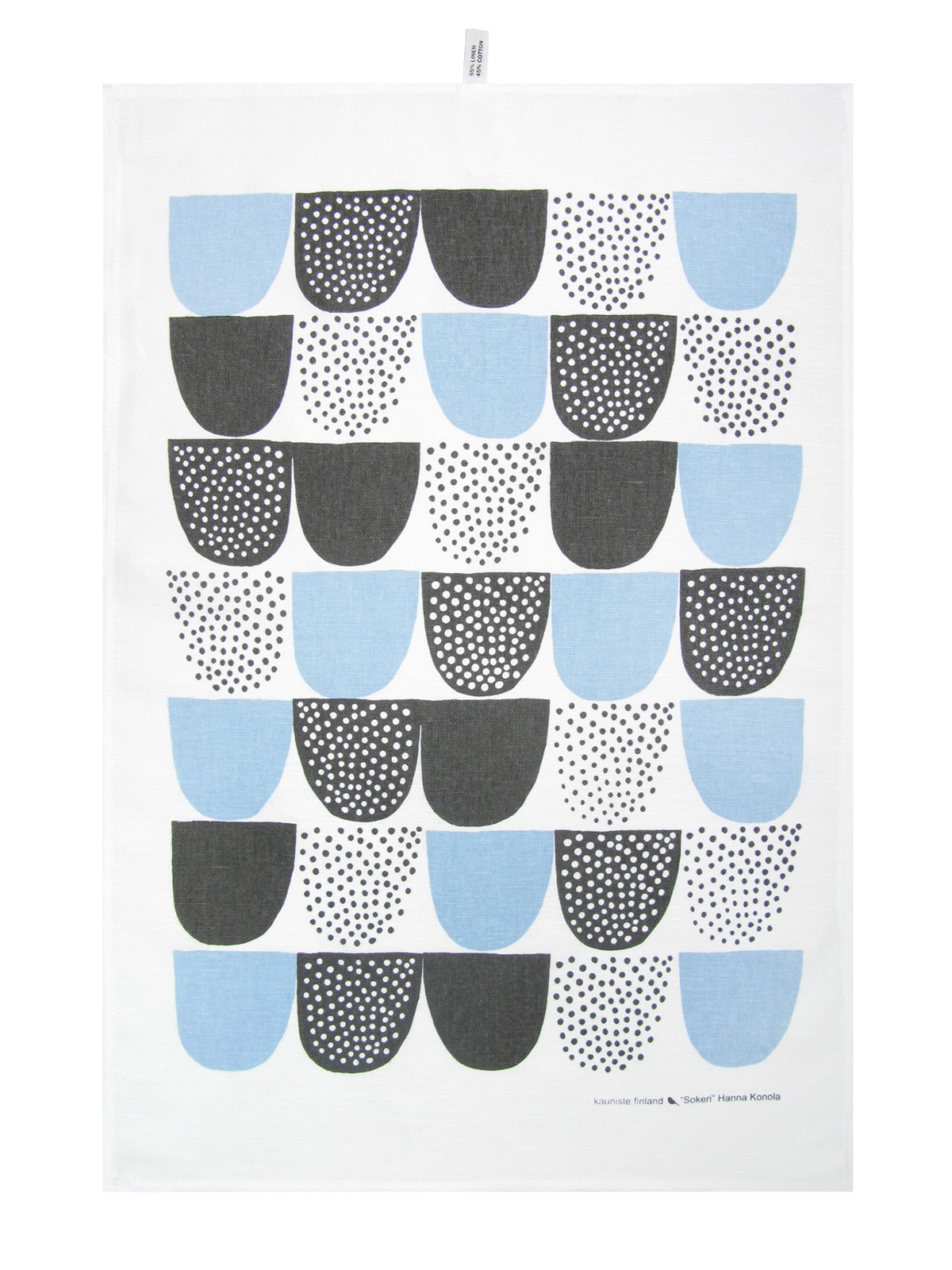 芬蘭Kauniste棉麻萬用巾 (藍色砂糖)