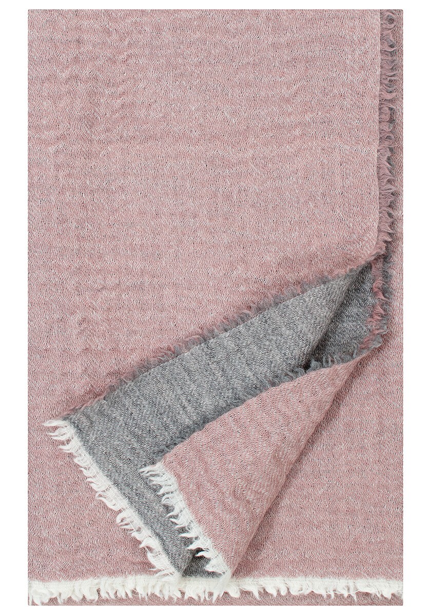芬蘭Lapuan Kankurit DUETTO羊毛毯 (粉灰)