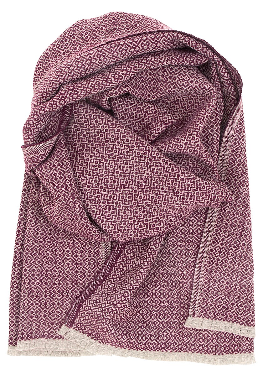芬蘭Lapuan Kankurit KOLI 美麗諾羊毛圍巾 (波爾多紅)