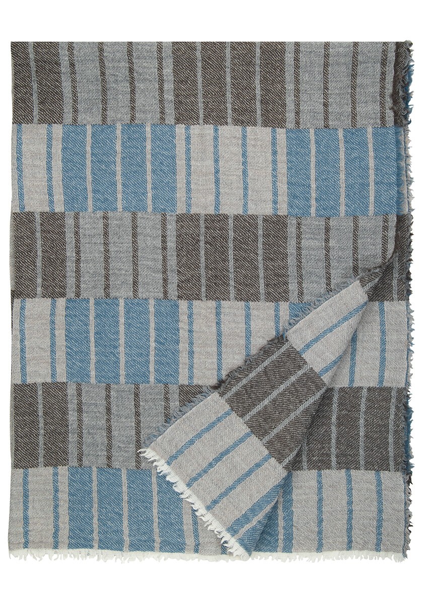芬蘭Lapuan Kankurit SOINTU羊毛毯 (灰藍)