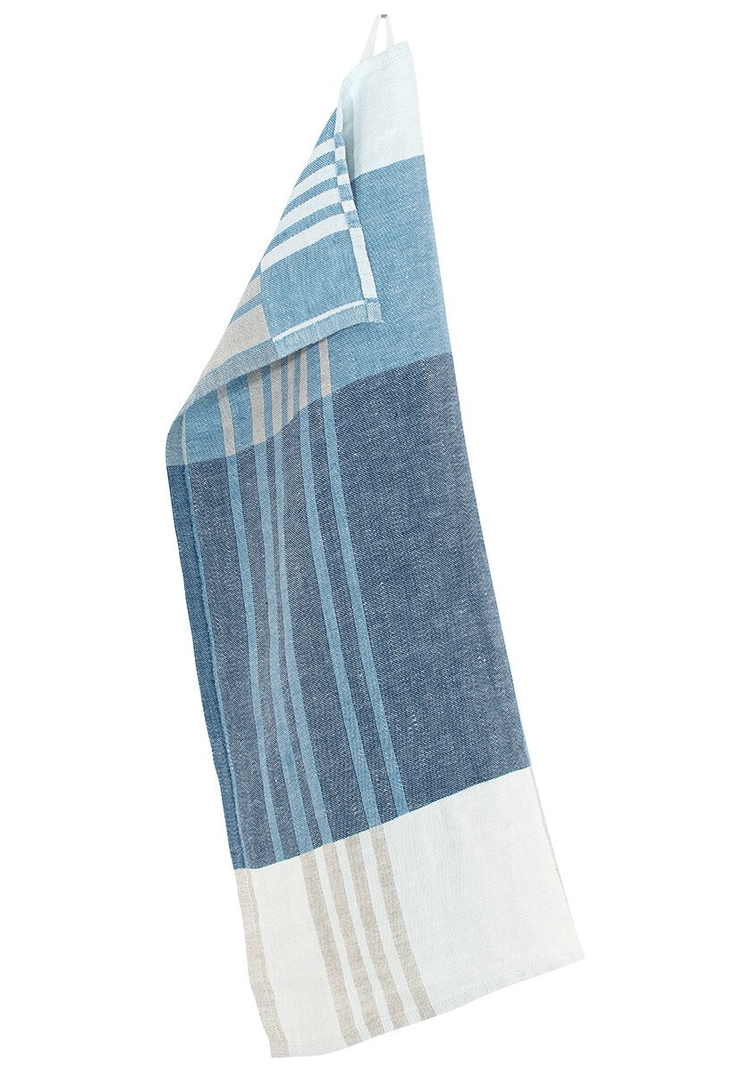 芬蘭Lapuan Kankurit 亞麻萬用巾 (TOFFEE 藍莓藍)