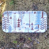 芬蘭Kauniste白樺木三明治托盤 (藍色森林)