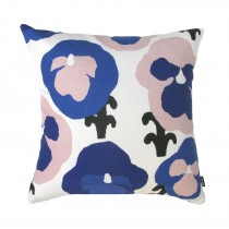 芬蘭Kauniste棉麻抱枕套 (紫色三色堇)