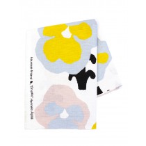 芬蘭Kauniste棉麻布料 / 黃色三色堇 (1單位：50cm)