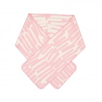 芬蘭Kauniste雙面羊毛圍巾 (粉色枝椏)
